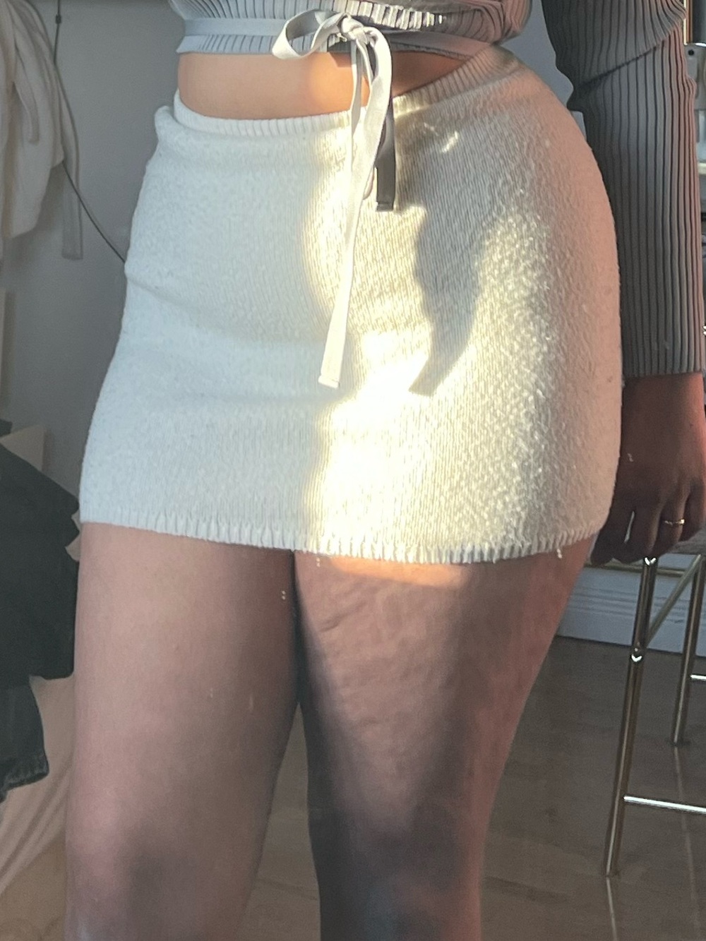 Cream Knit skirt